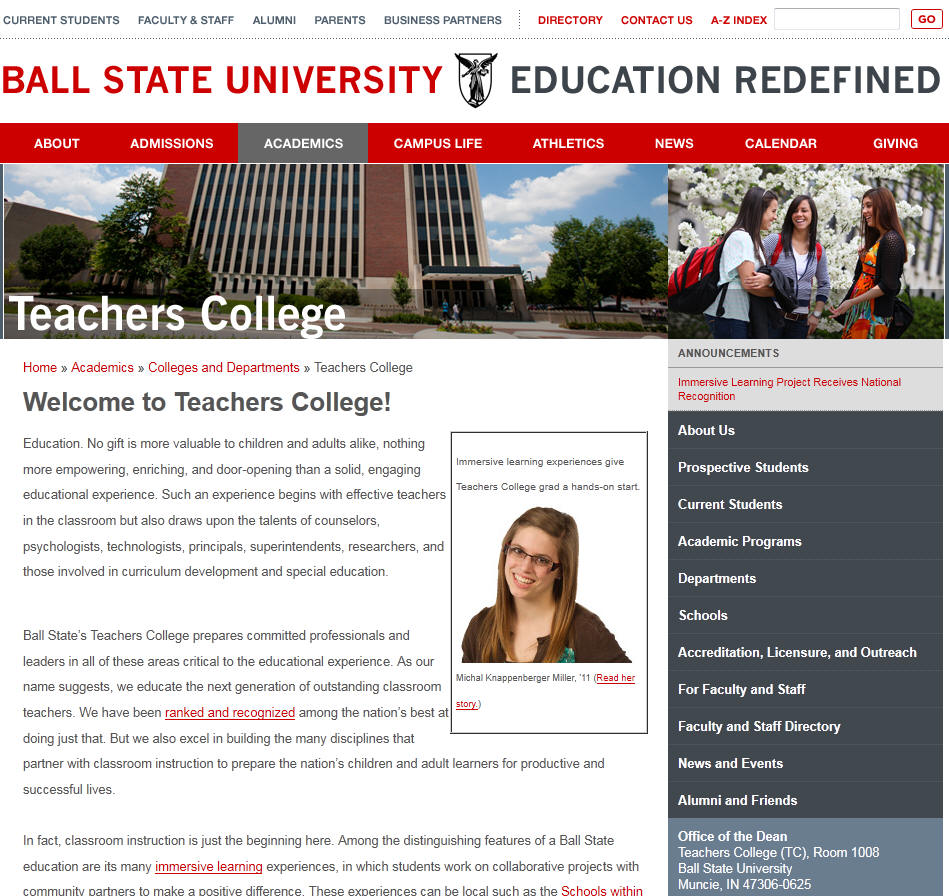 Ball State University Teachers College