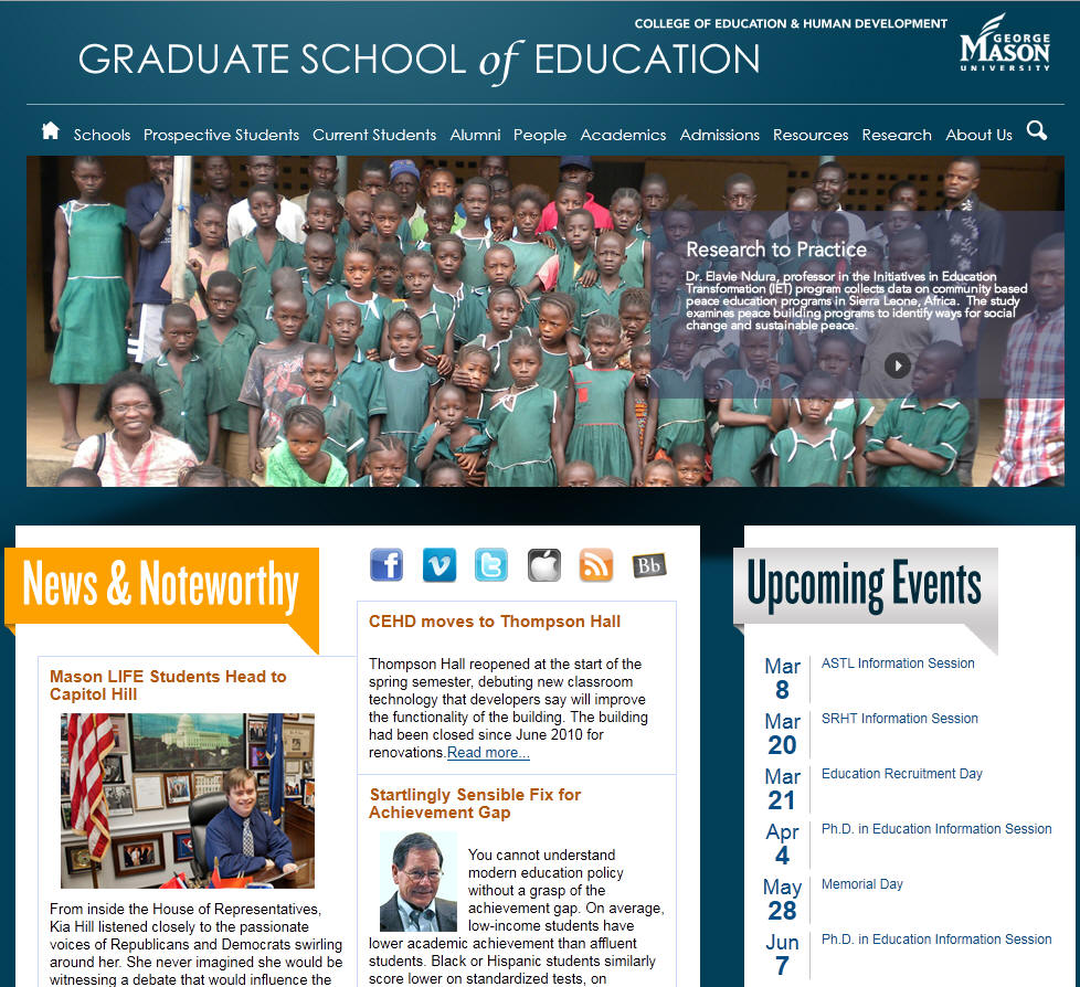 George Mason University Graduate School of Education – Top Schools in