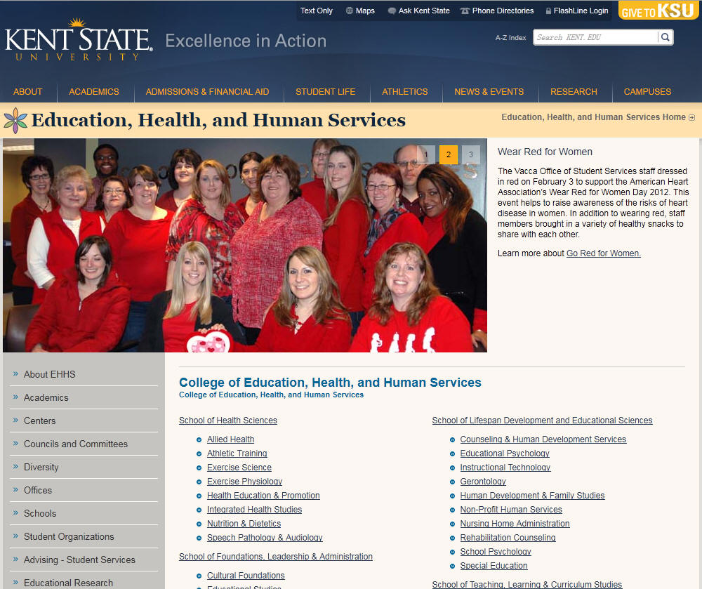 Kent State University College of Education Health and Human Services