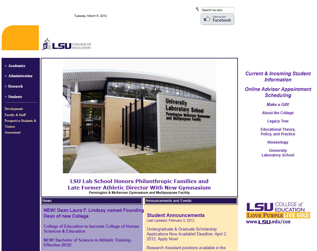 Louisiana State University Baton Rouge College of Education