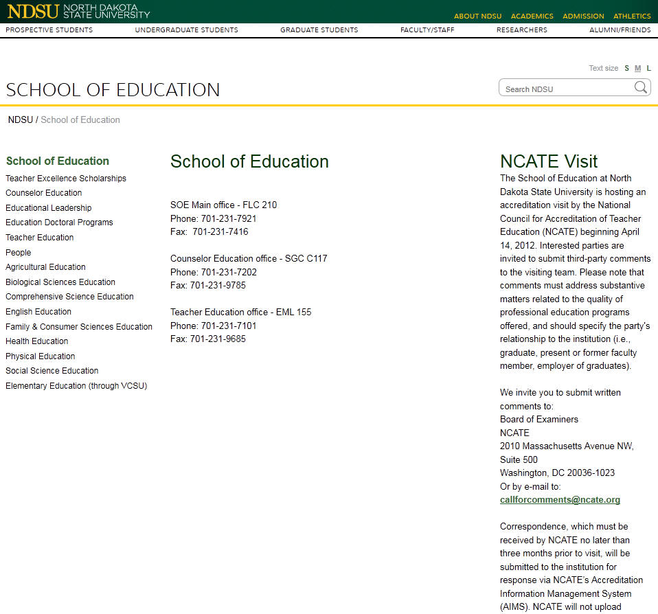 North Dakota State University School of Education