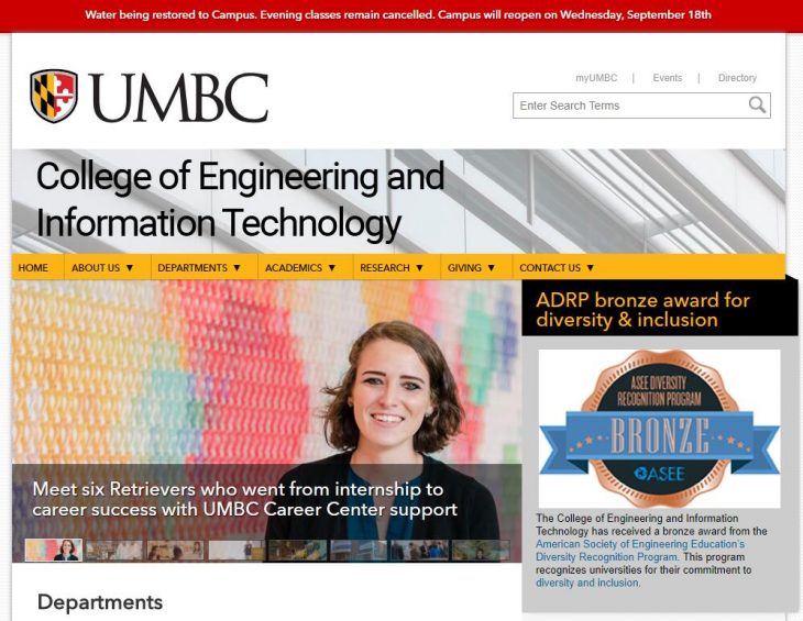 The College of Engineering and Information Technology at University of Maryland--Baltimore County