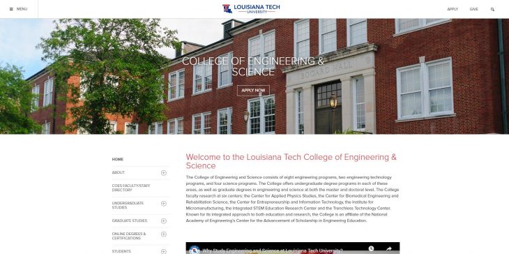 The College of Engineering and Science at Louisiana Tech University