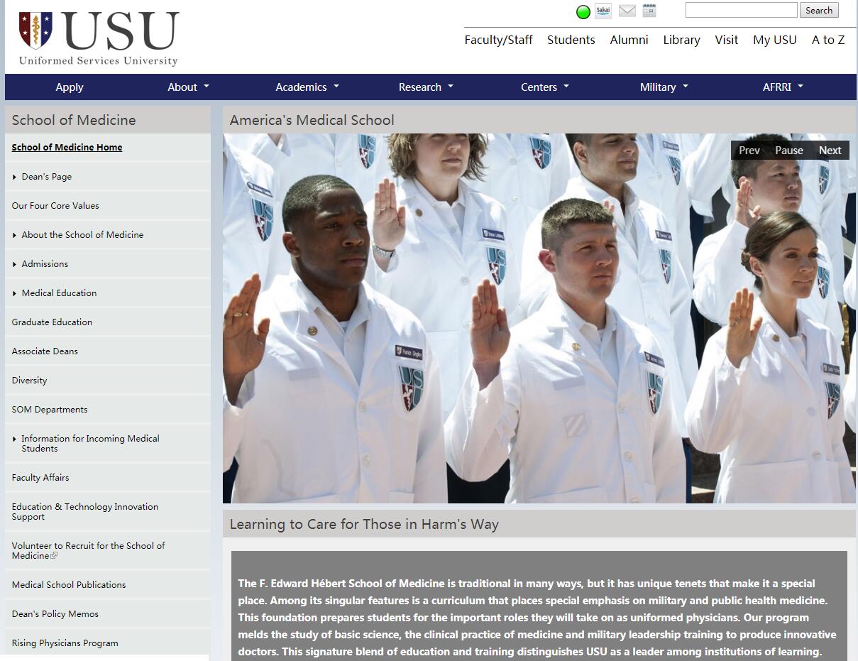 The F. Edward Hebert School of Medicine at Uniformed Services University of the Health Sciences