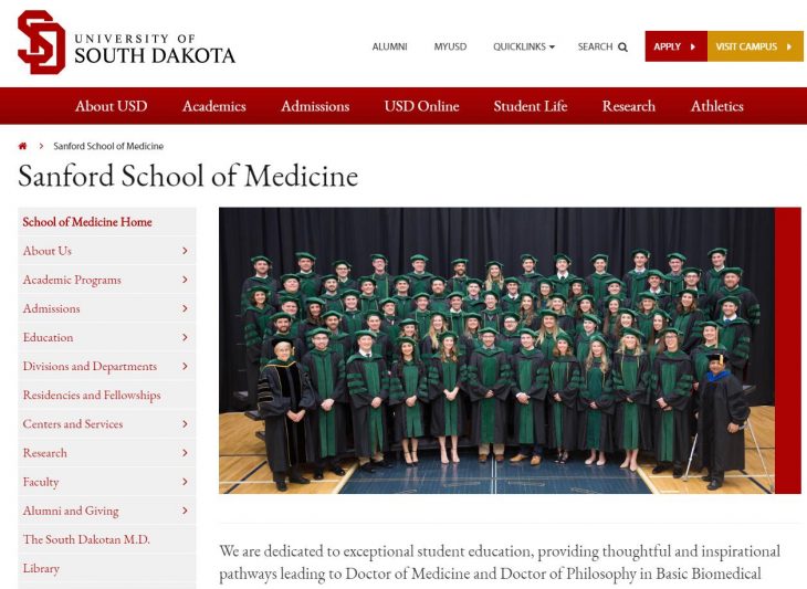 university of south dakota medical school ranking