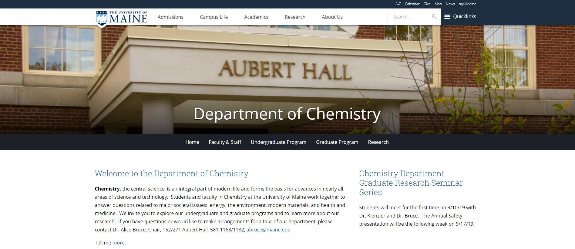 Top Chemistry Schools in Maine