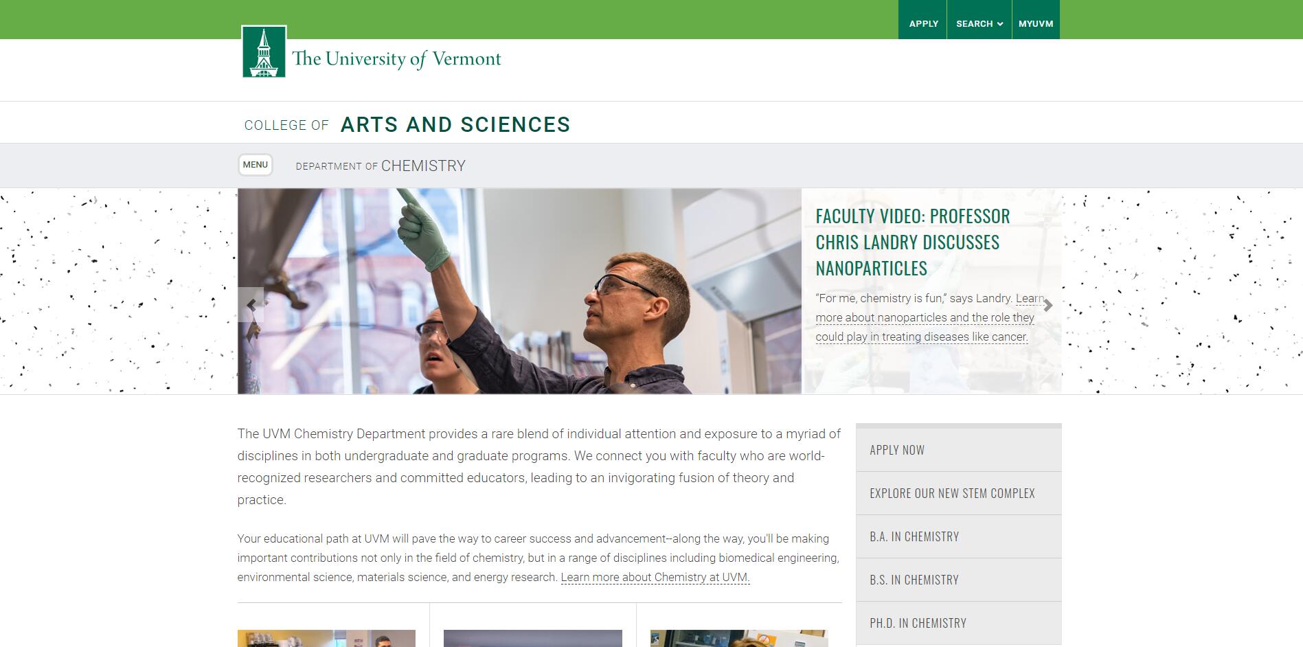 Top Chemistry Schools in Vermont