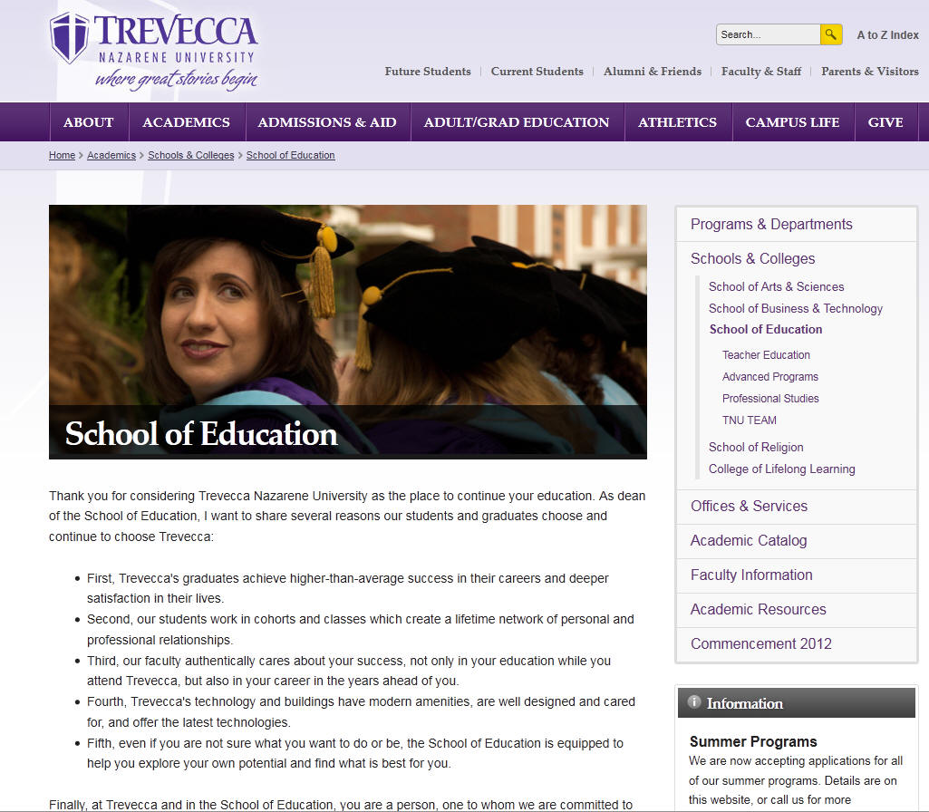 Trevecca Nazarene University School of Education