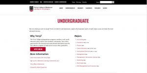 University of Georgia Undergraduate Business