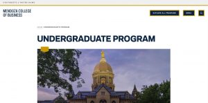 University of Notre Dame Undergraduate Business