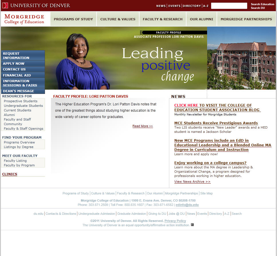 University of Denver Morgridge College of Education