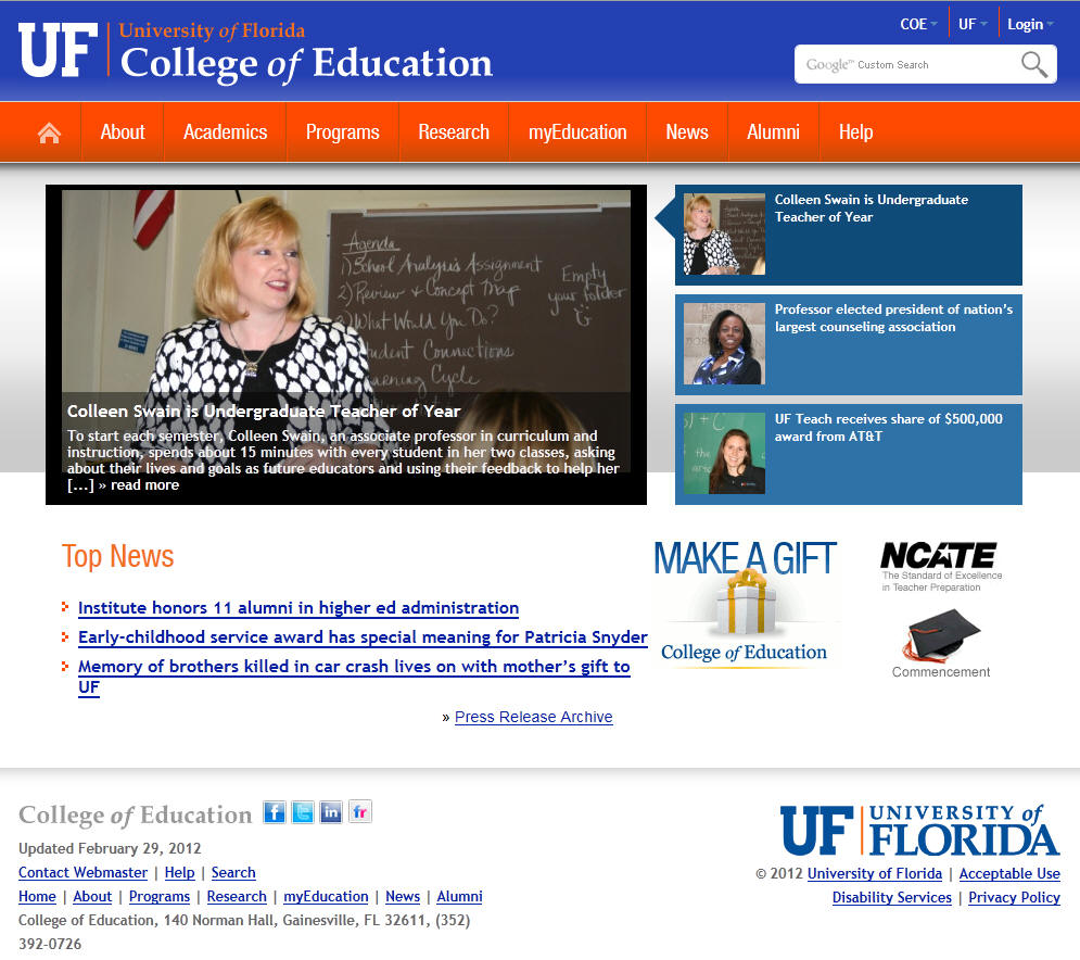 University of Florida College of Education