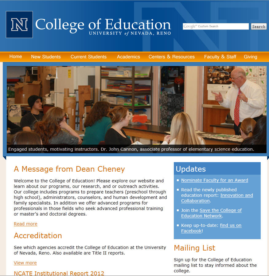 University of Nevada Reno College of Education