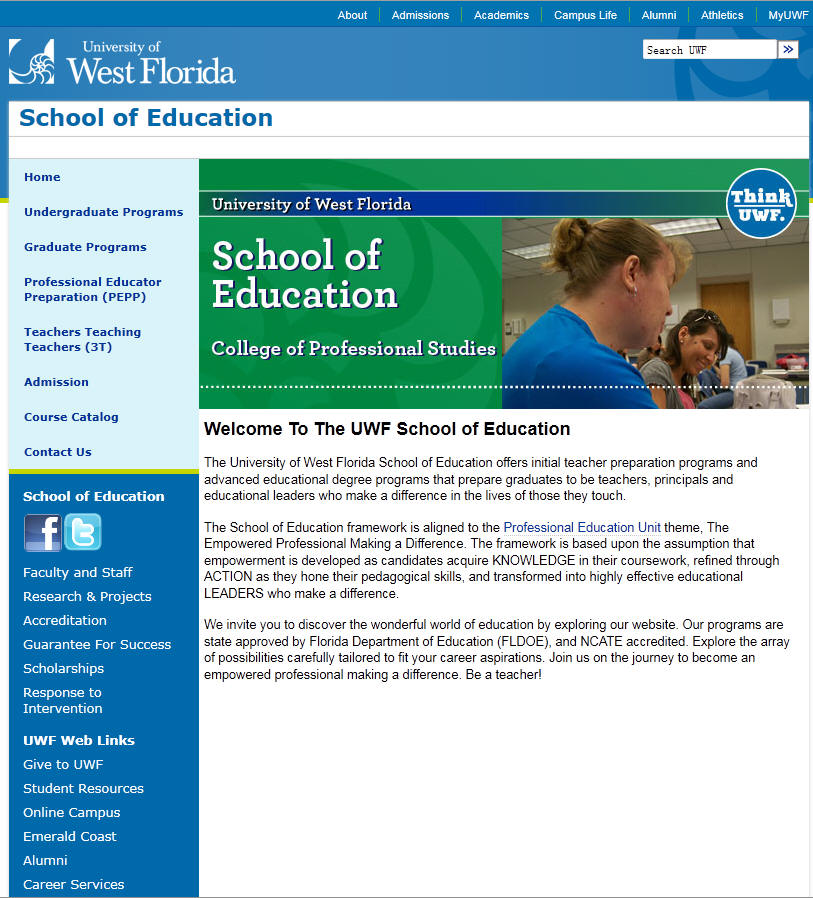 University of West Florida School of Education