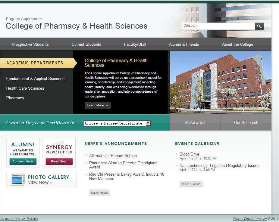 Wayne State University College of Pharmacy and Health Sciences