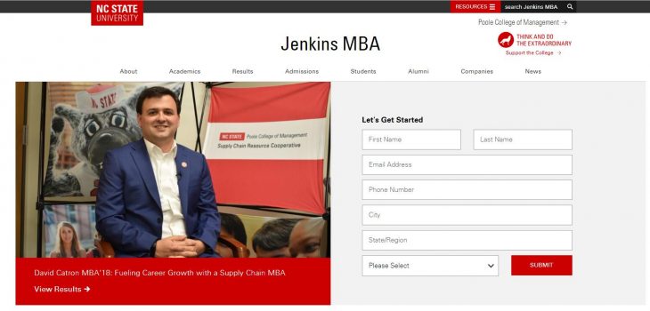 The Jenkins Graduate School of Management at North Carolina State University--Raleigh