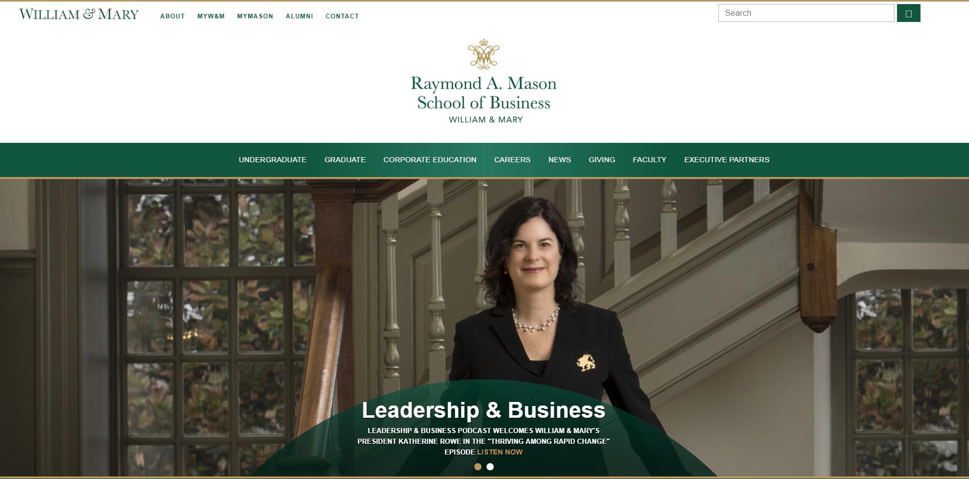 The Mason School of Business at College of William and Mary 2