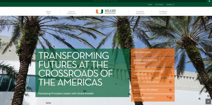 The School of Business Administration at University of Miami