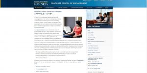 Marquette University Part Time MBA