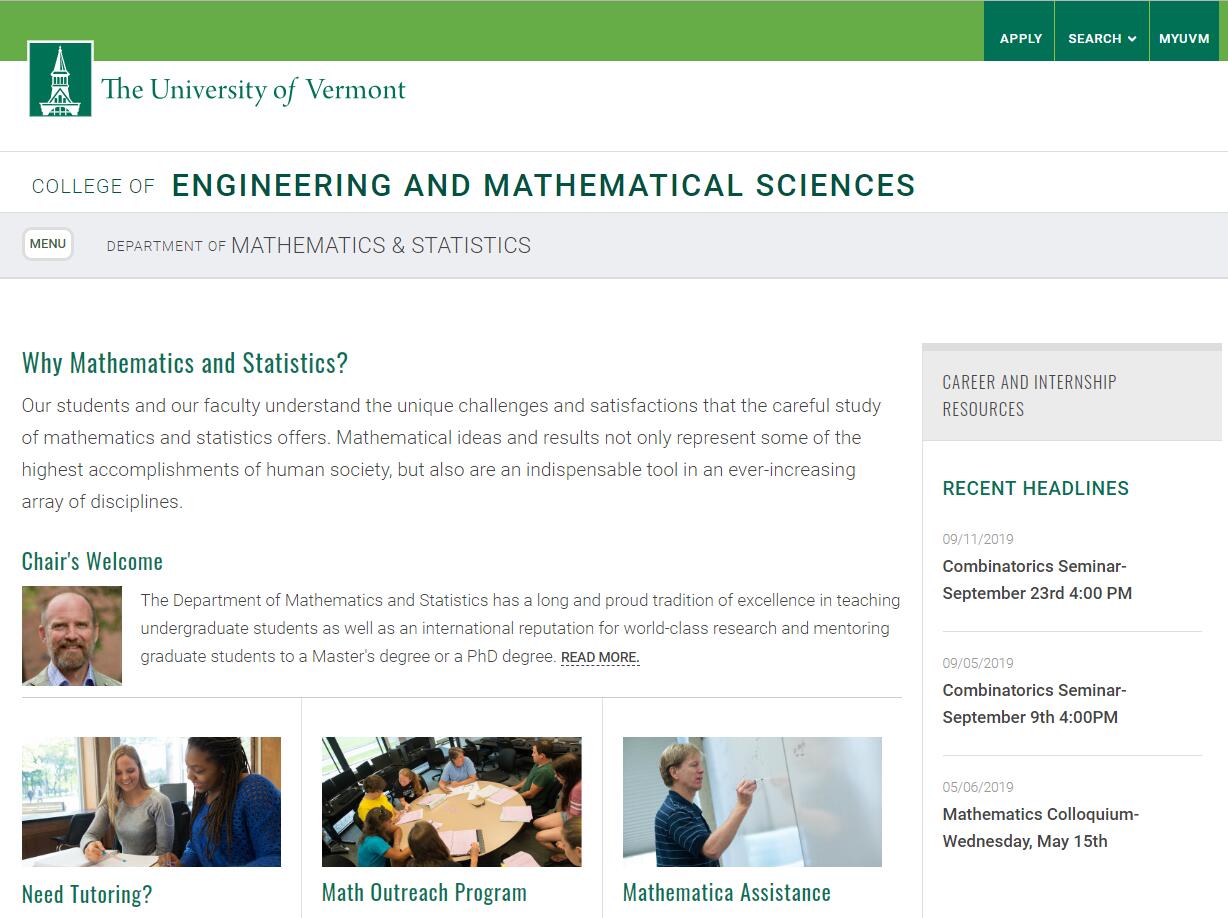 Top Math Schools in Vermont