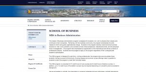 University of Southern Maine Part Time MBA