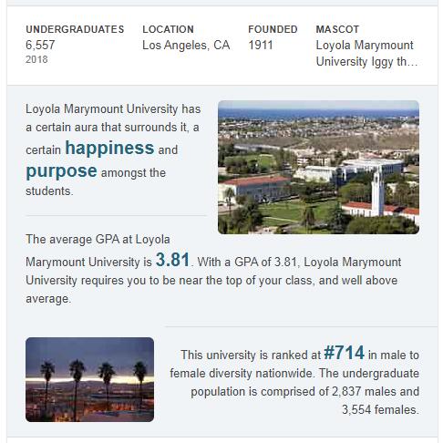 Loyola Marymount University Rankings Top Schools in the USA