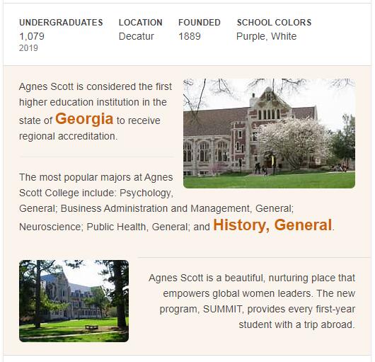 Agnes Scott College History