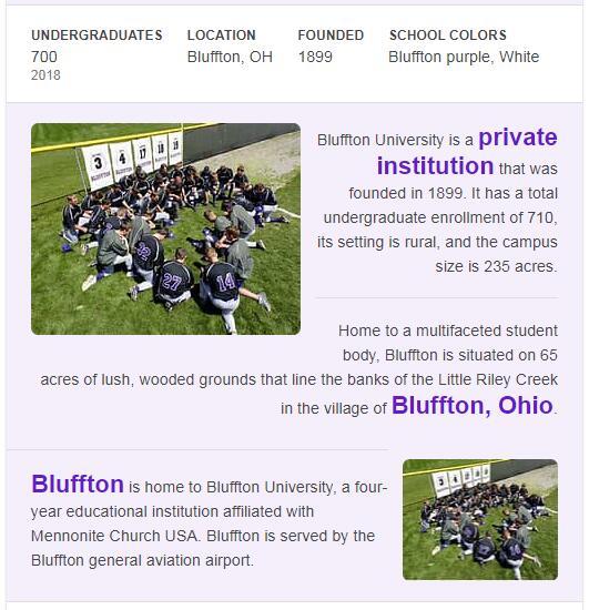 Bluffton University History