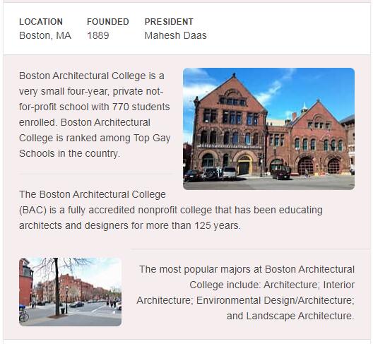 Boston Architectural College History