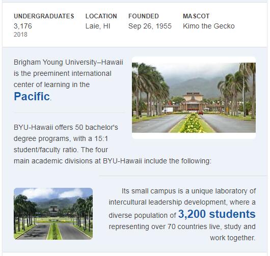 Brigham Young University-Hawaii History