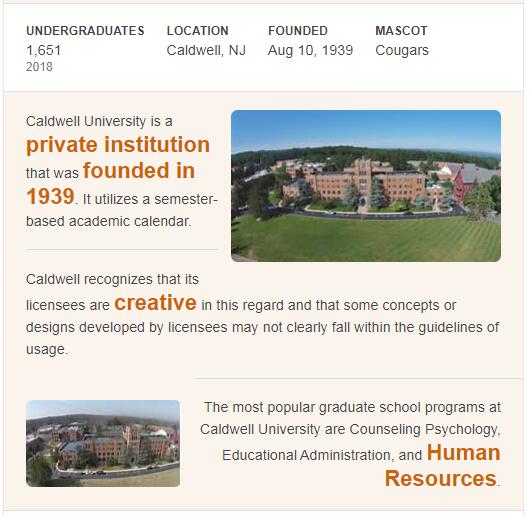 Caldwell College History