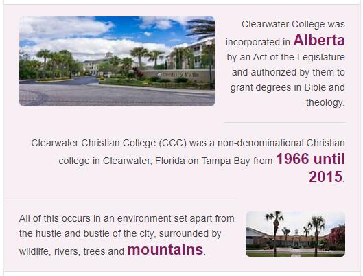 Clearwater Christian College History