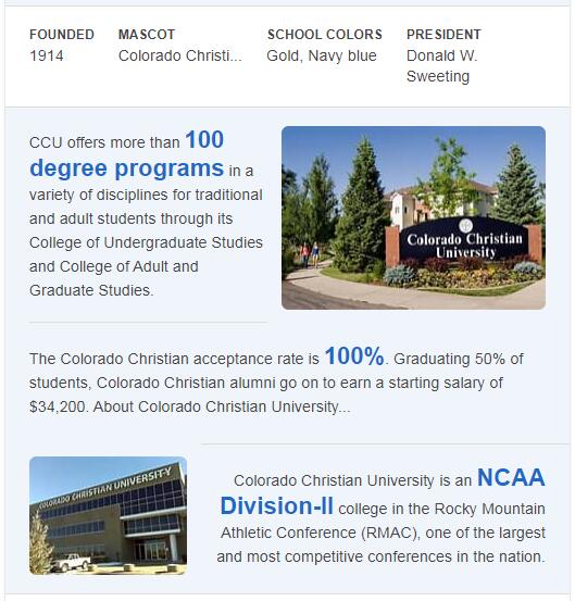 Colorado Christian University History