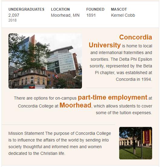 Concordia College-Moorhead History