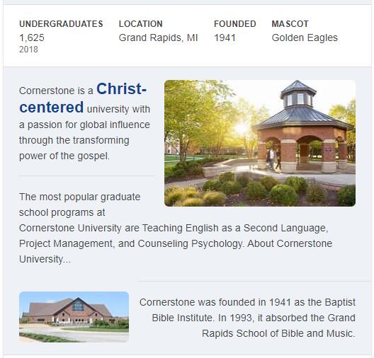 Cornerstone University History