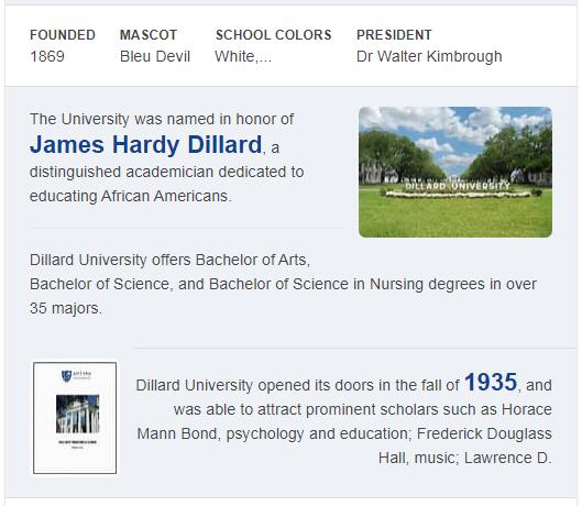 Dillard University History