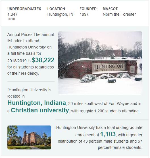 Huntington University History