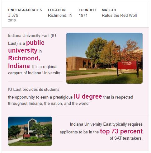 Indiana University East History