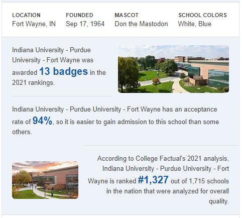 Indiana University-Purdue University-Fort Wayne History