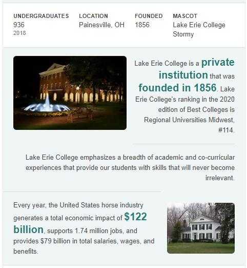 Lake Erie College History