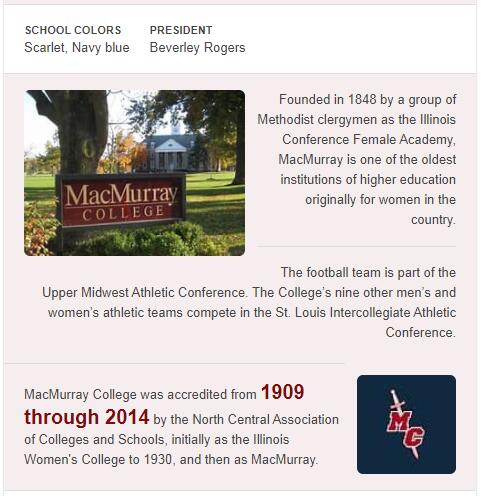 MacMurray College History