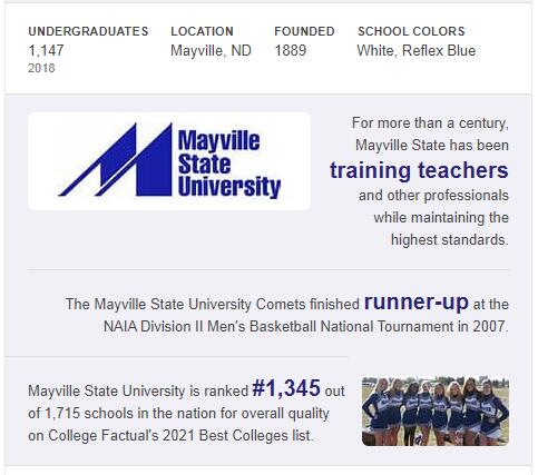 Mayville State University History