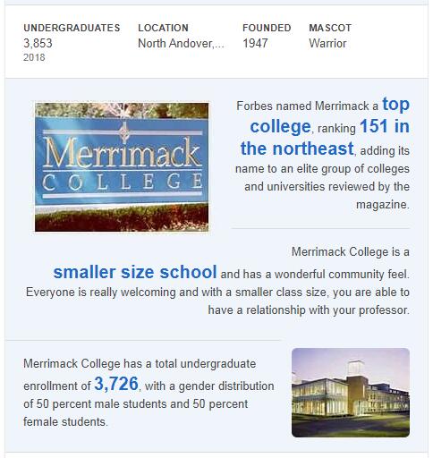 Merrimack College History