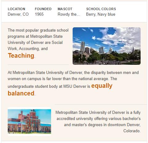 Metropolitan State College of Denver History