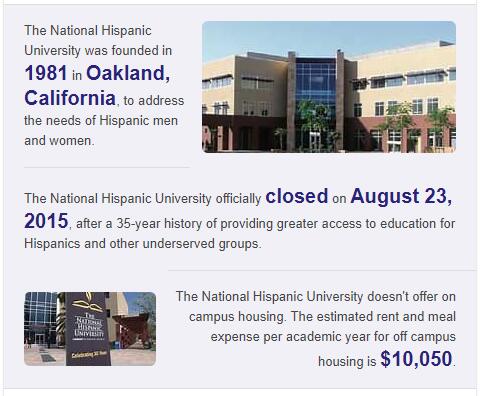 National Hispanic University History