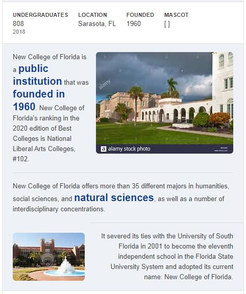 New College of Florida History