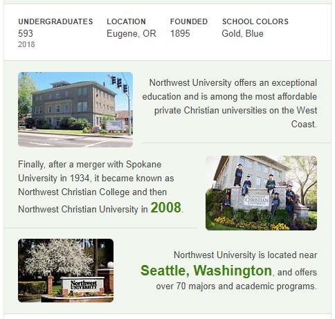 Northwest Christian University History