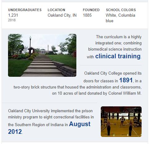 Oakland City University History