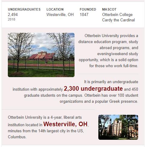 Otterbein College History