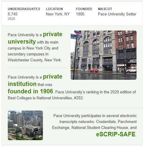 Pace University History